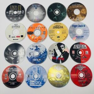 Vintage PC Games Lot 26 Discs Half-Life Max Payne SimCity 3000 Age of Empires II